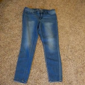 Straight legs light wash jeans